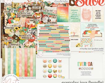 Everyday Joys Bundle - Digital Scrapbooking - Memory Keeping