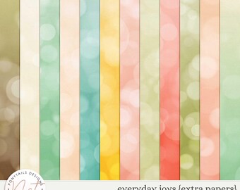 Everyday Joys Extra Papers- Digital Scrapbooking - Memory Keeping