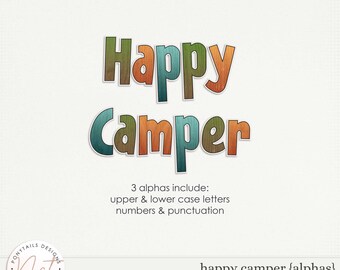 Happy Camper Alphas - Digital Scrapbooking - Memory Keeping