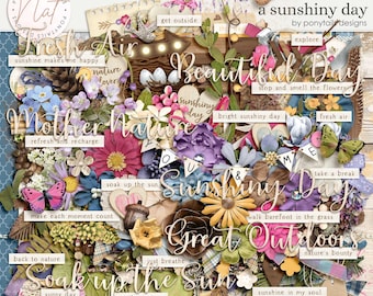 A Sunshiny Day Kit - Digital Scrapbooking - Memory Keeping