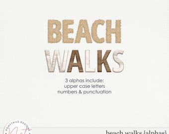 Beach Walks Alphas - Digital Scrapbooking - Memory Keeping
