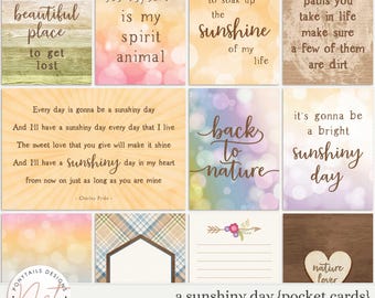 A Sunshiny Day Pocket Cards - Digital Scrapbooking - Memory Keeping