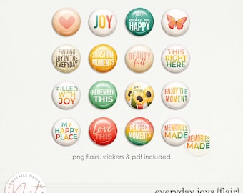 Everyday Joys Flair - Digital Scrapbooking - Memory Keeping