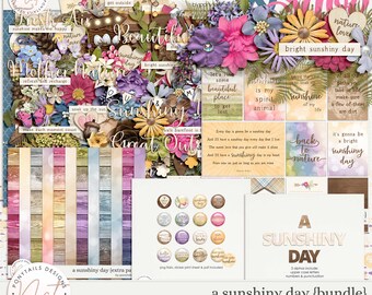 A Sunshiny Day Bundle - Digital Scrapbooking - Memory Keeping