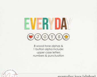 Everyday Joys Alphas - Digital Scrapbooking - Memory Keeping