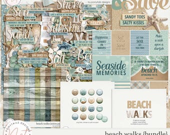 Beach Walks Bundle - Digital Scrapbooking - Memory Keeping