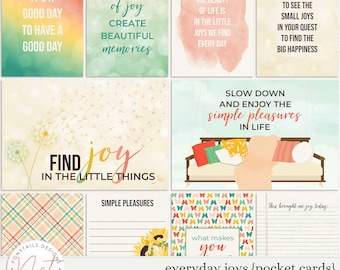 Everyday Joys Pocket Cards - Digital Scrapbooking - Memory Keeping