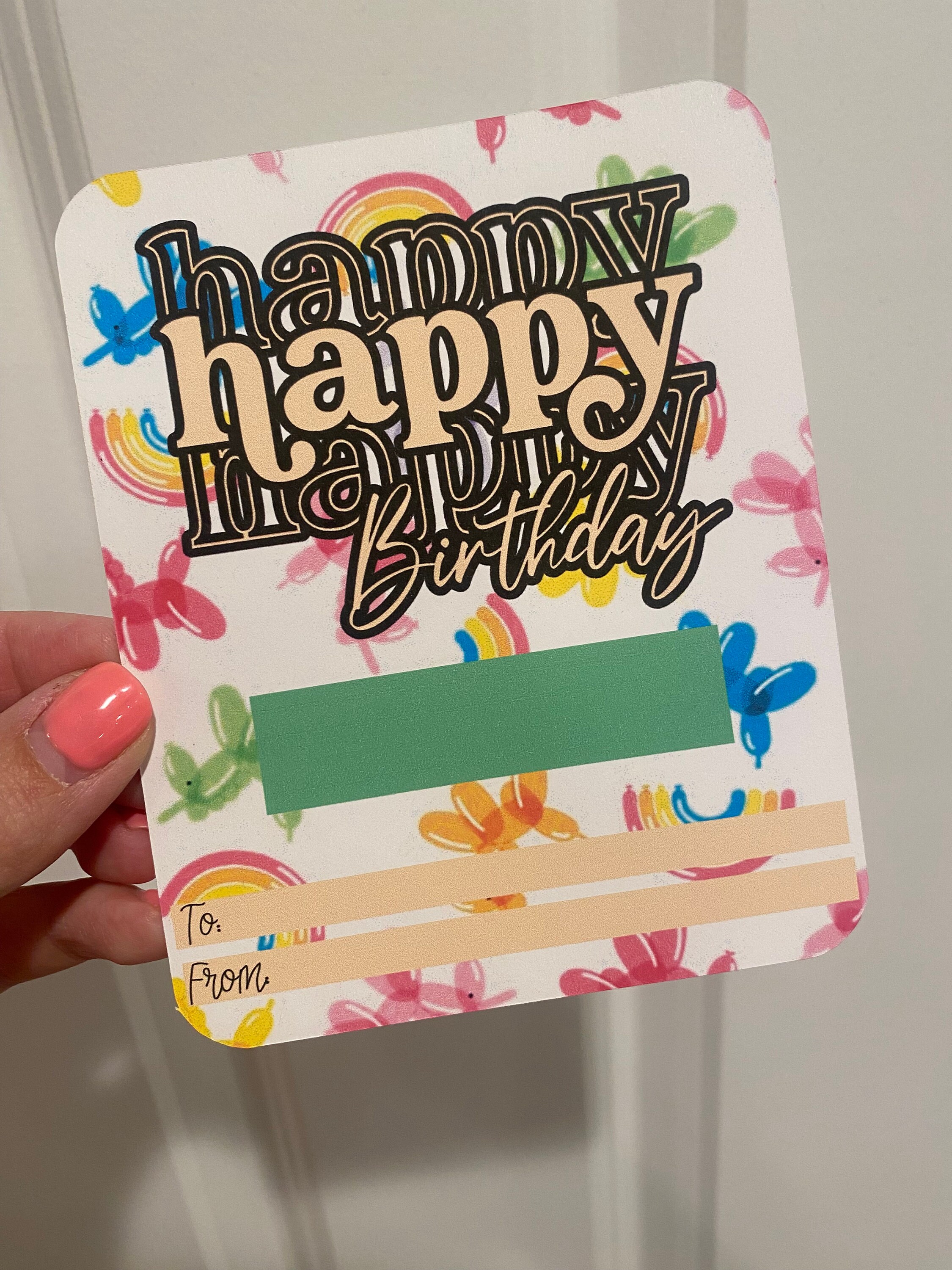 Cash Birthday Button On