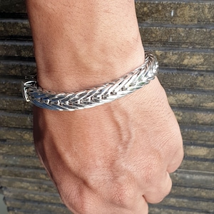 Sterling Silver Bali Bracelet/ 925 Sterling Silver/ Unisex Bracelet, Women Bracelet, Everyday Bracelet 8mm wide