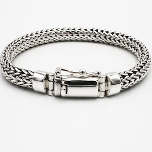 Sterling Silver Bali Bracelet, Tulang Naga, Handcrafted Jewelry, Artisan Bracelet, Handwoven Bracelet, Bali craft bracelet