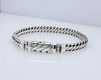 Balinese Sterling Silver Bracelet: Handcrafted Bali Jewelry