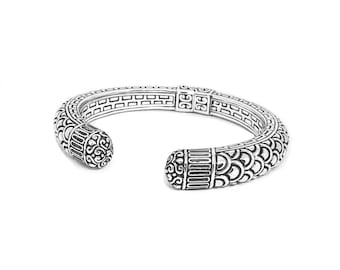 Sterling silver cuff bangle for women