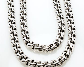 Men's Sterling Silver Bismarek Chain Necklace - Handmade Bali Style