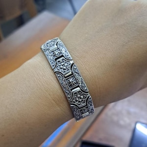 Handcrafted Cross 925 Sterling Silver Bracelet for Men