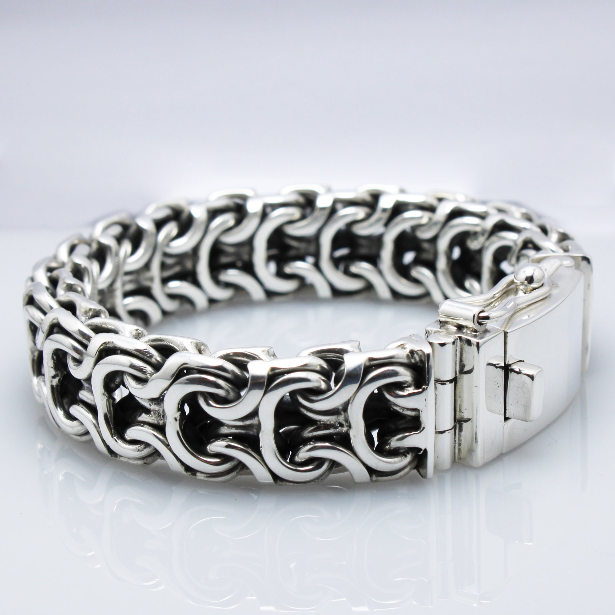 Ramses Style Sterling Silver Bali Bracelet, 20mm, Link Bracelet, Charm Bracelets Men's Bracelet Chain Silver Bracelet Men Silver 925 - Etsy Ramses Style Sterling Silver Bali Bracelet, 20mm, Link Bracelet, Charm Bracelets Men's Bracelet Chain Silver Bracelet Men Silver 925 - Etsy