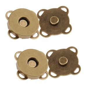 Opnaaiende magnetische bloemdruksluitingen voor Leather Craft, lichtgewicht 2-delige druksluitingen voor tassen, kledingreparatie en doe-het-zelfproject - 18 mm