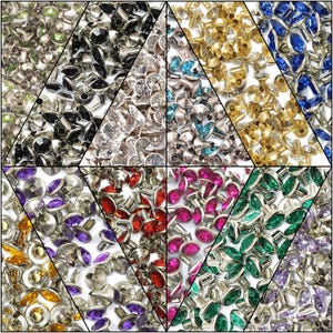 10mm Acrylic Rhinestone Rivets with Setting Tools: DIY Fashion Accessory