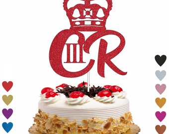 King Charles III Coronation Cake Topper Royal Crown British Party Decoration King Charles the III Cake Ideas Coronation Cake Decoration UK