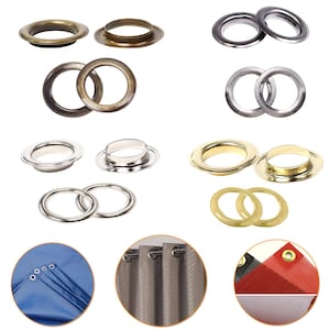 40 mm messing oogjes met plastic ringen, roestbestendige doorvoertules voor gordijnstokken, zwembadafdekkingen, zeildoek, vinylbanners, yogamat