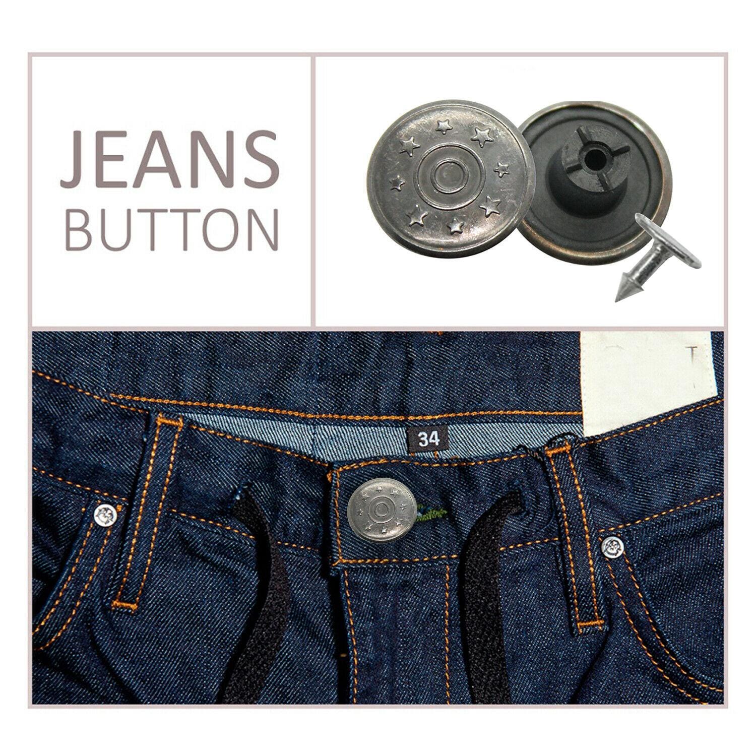 8 Borchie E Bottoni A Pressione Per Jeans Da 17mm – Trimming Shop – Sostituzione Per Pantaloni E Giacche (Color: Gun Metal) - 4