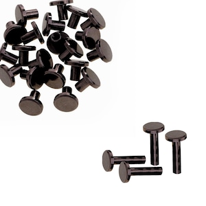 Rivetti a vite Chicago a testa piatta argentati, anti-resistente, ottone durevole per lavori in pelle, rilegatura di libri, artigianato, decorazioni fai da te, 9 x 9 mm