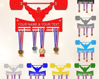 Personalised Medal Hanger Medal Holder, Body Builiding/GYM Medal Hanger, Wall Display, Wall Hanging