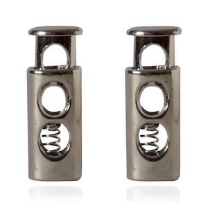 Ovals Shape Metal Toggles Cord Lock Spring Loaded Stop Toggle Fastener for Clothing, DIY Crafts, Luggage, Lanyard, Backpack, Jackets