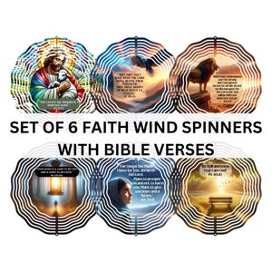 Faith Wind Spinner Christian Garden Wind Spinner Sublimation PNG Wind Spinner Design 10&quot; Wind Spinner