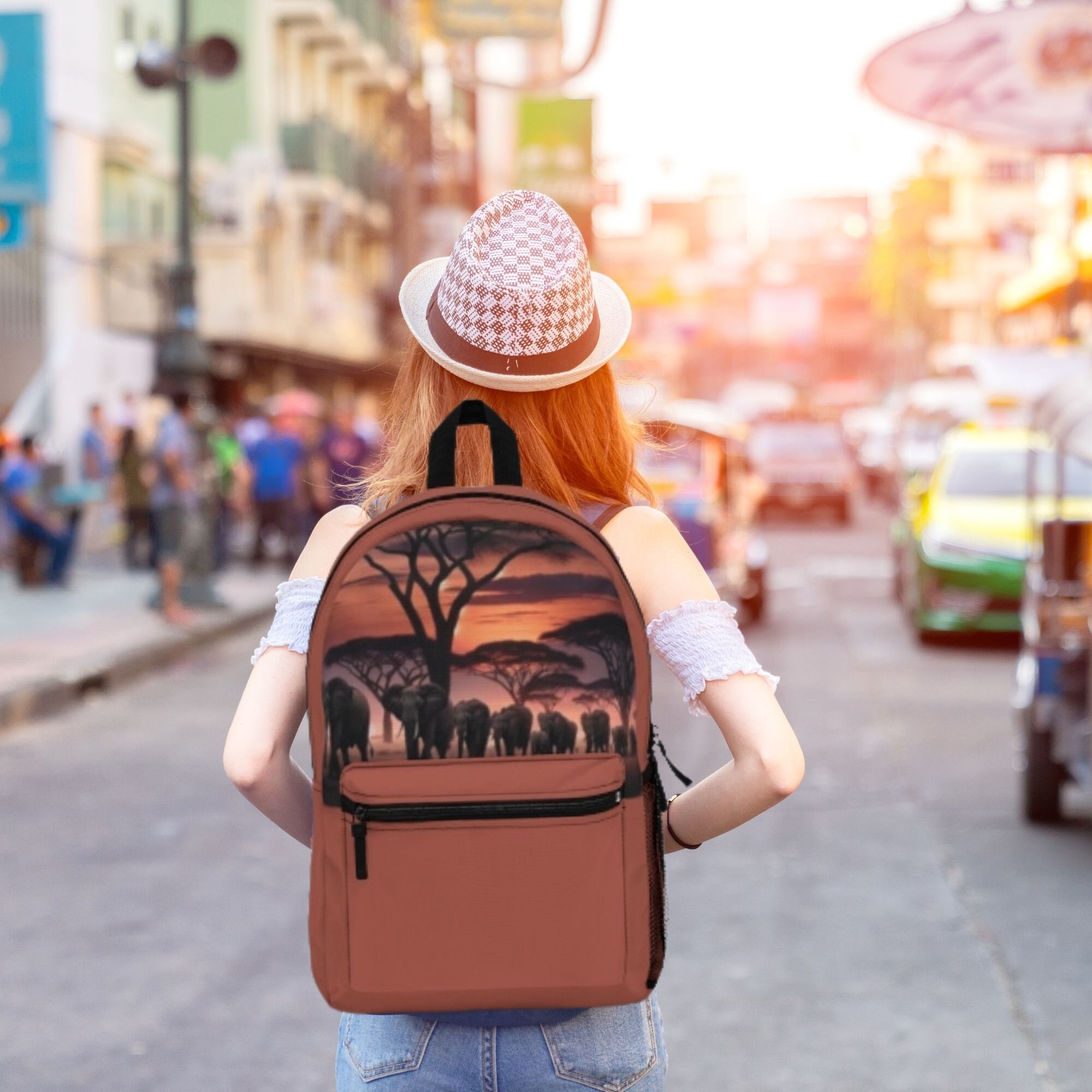 Elephant Backpack Aesthetic Bag Waterproof Backpack Artful Elephant ...