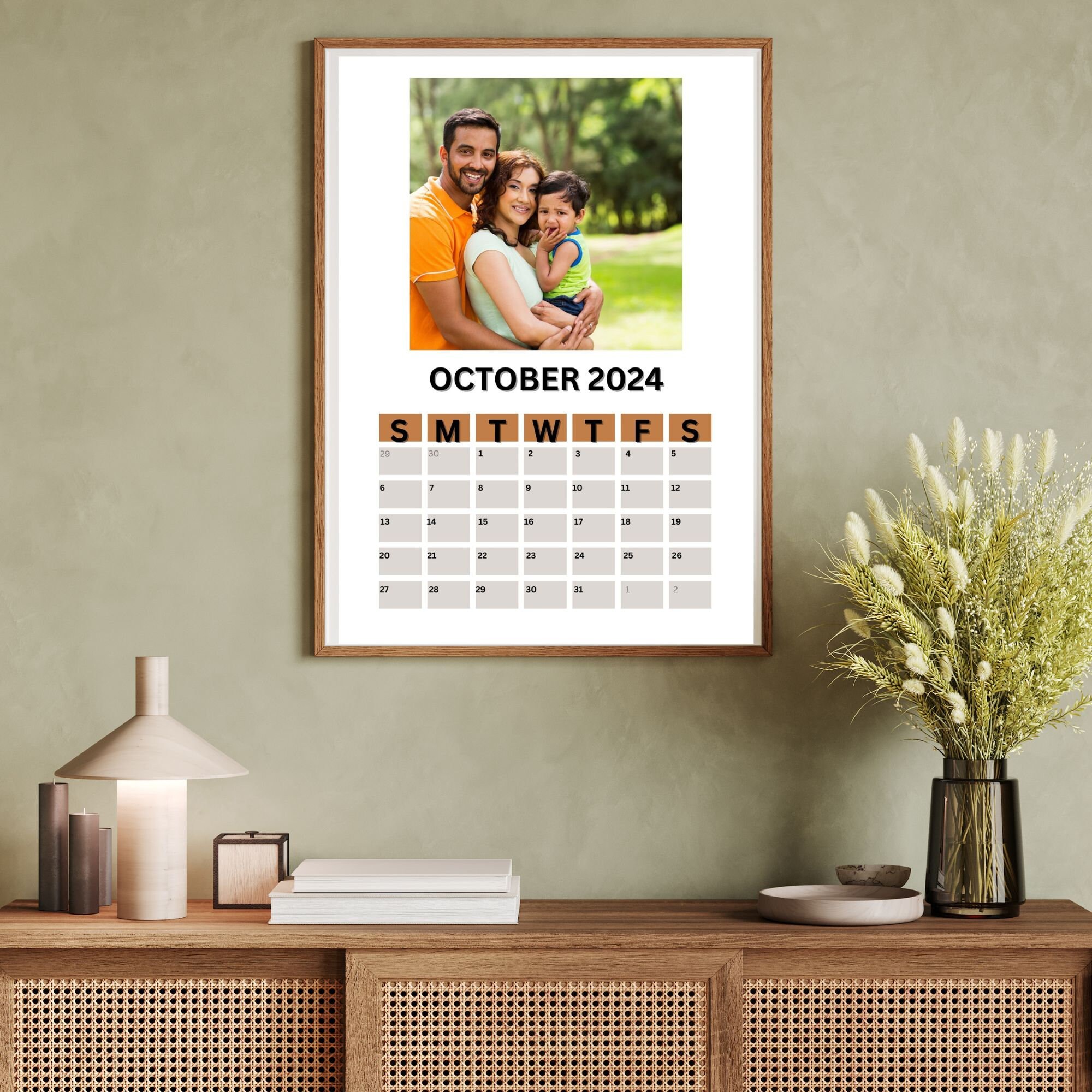 Custom Family Calendar 2024 Printable Wall Calendar Monthly Customizable Calendar 2024 Family