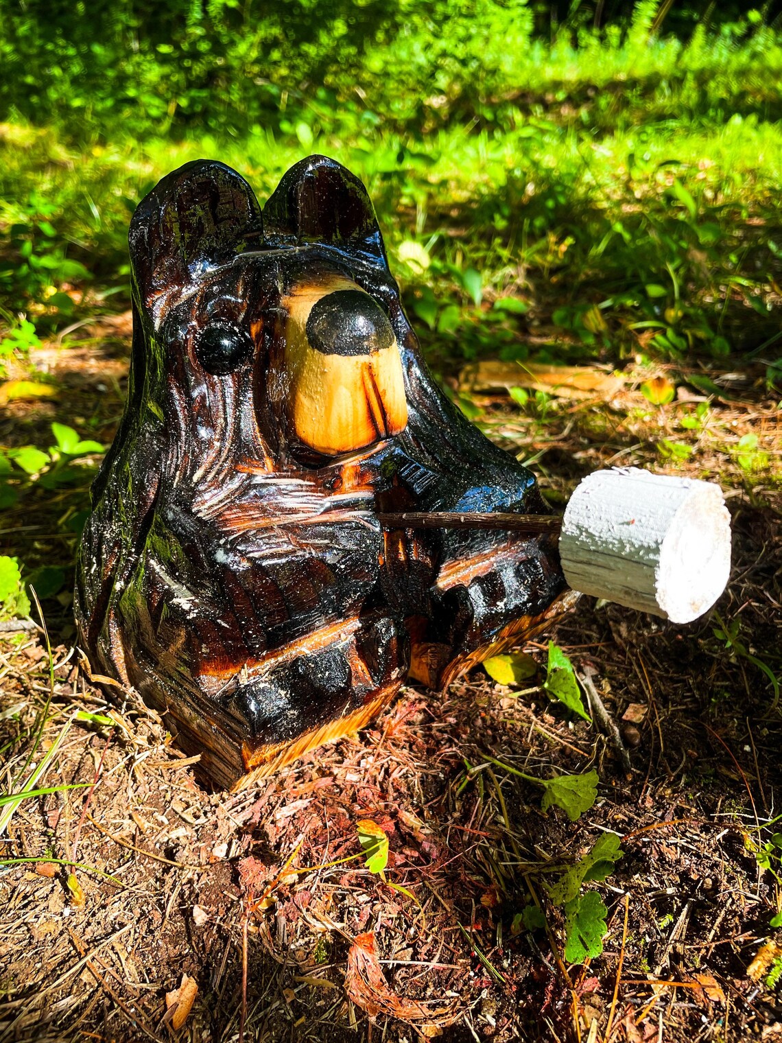 Campfire Bears Roasting Marshmallows | Etsy