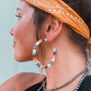 Western seed bead earrings