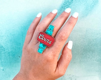 Turquoise western beer ring