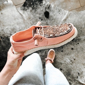 Western tooled leather shoes