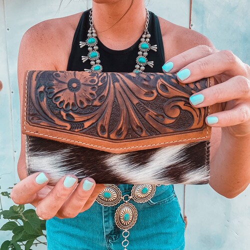 Keychain Wallet Small Cowhide Wallet Leather Card Holder Etsy