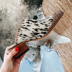 Cowhide mules sale