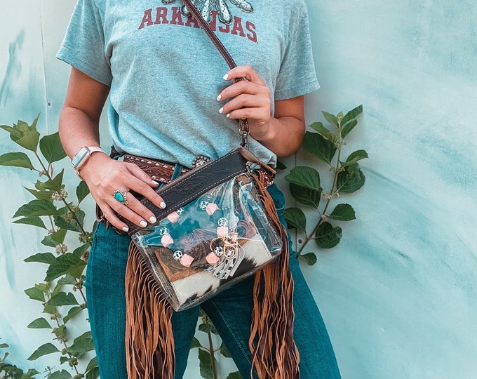 Clear Fringe Crossbody Bag Etsy