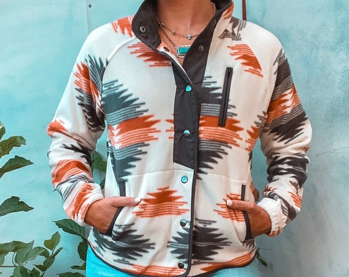 Western Aztec Fleece Jacket - Etsy