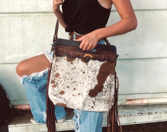 myra cowhide backpack