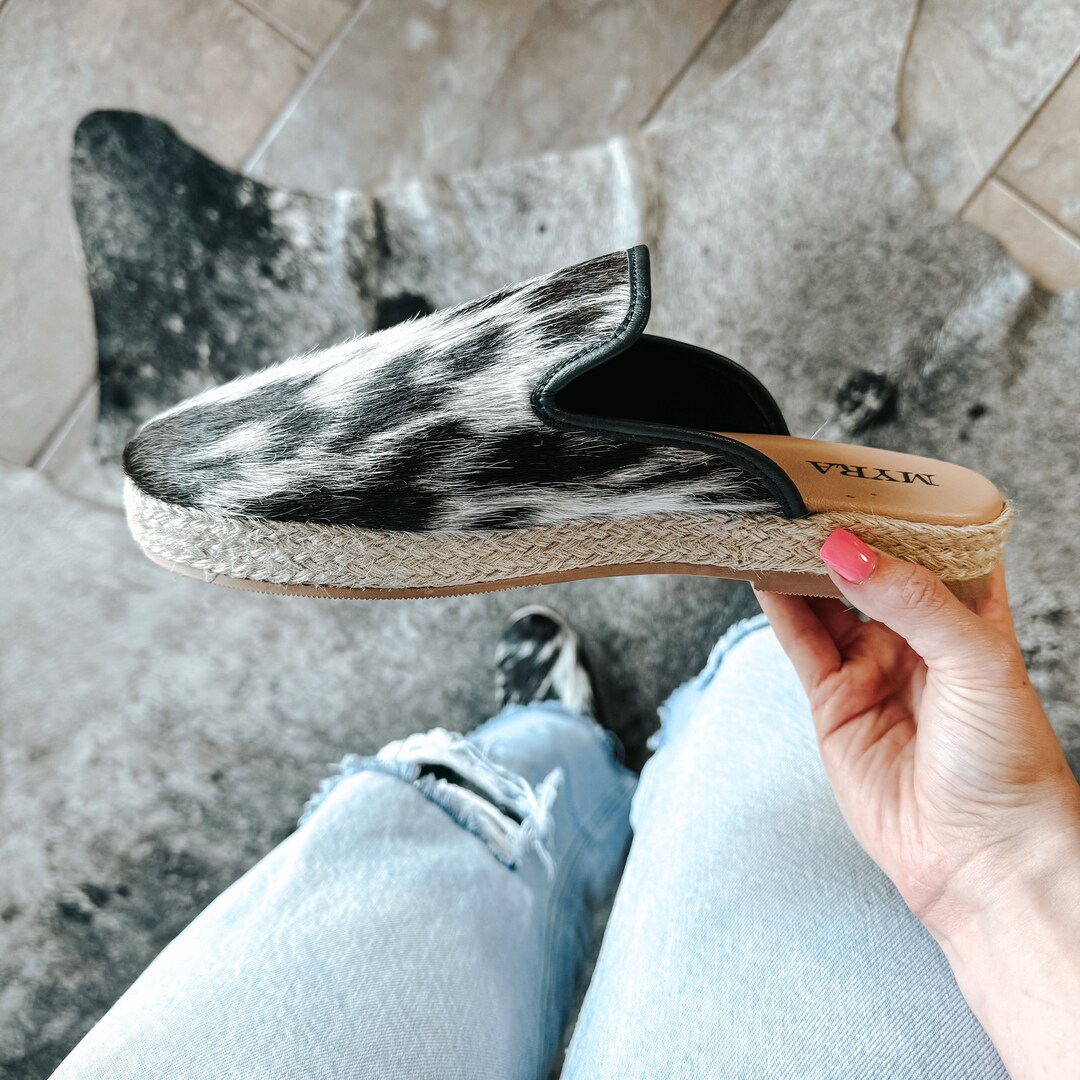 cowhide flats