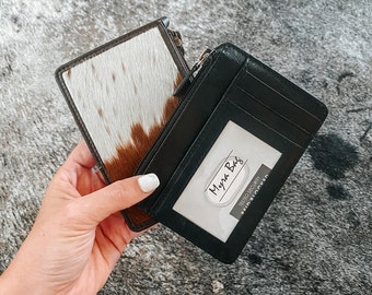 Leather cowhide ID holder