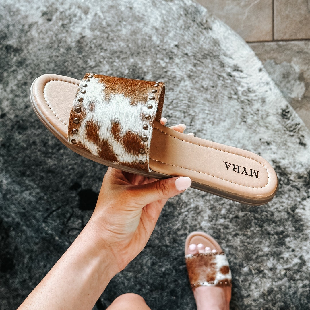 cowhide flats