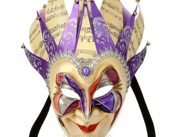 Venetian Carnival Harley Quinn Mask Christmas Mask Like Boris Brejcha Mask Purple Halloween Mask Party For Burning Man