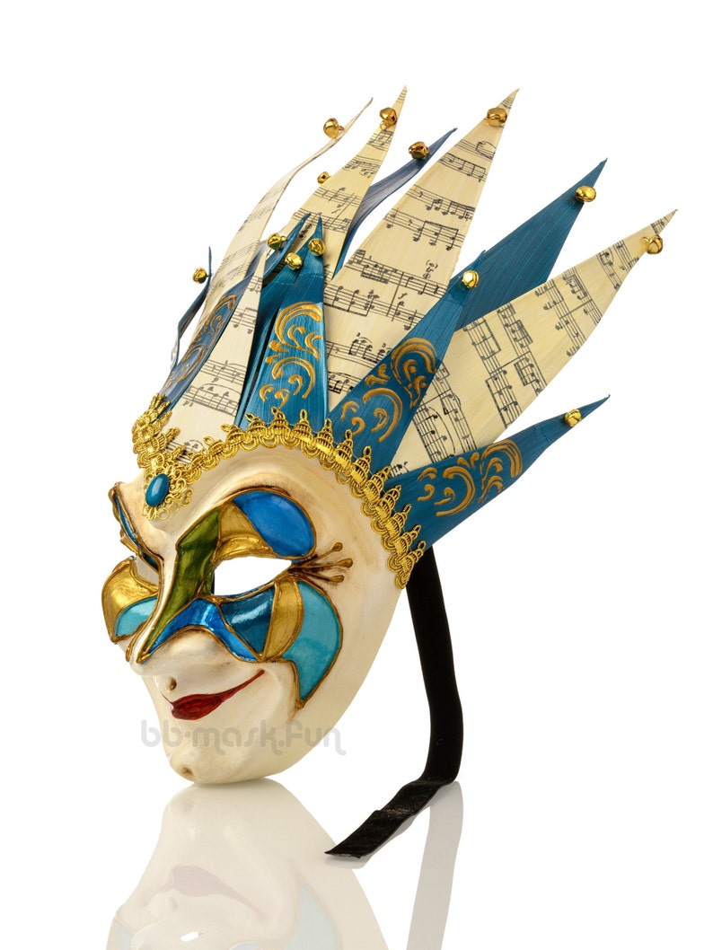 Venetian Carnival Joker Mask Christmas Mask Like Boris Brejcha Mask Festival Halloween Mask Party For Burning Man image 2