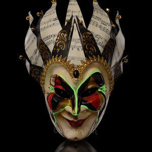 Exclusive Glowing Venetian Carnival Joker Mask Like DJ Mask Festival Halloween Mask Party For Burning Man gift for valentine&#39;s day