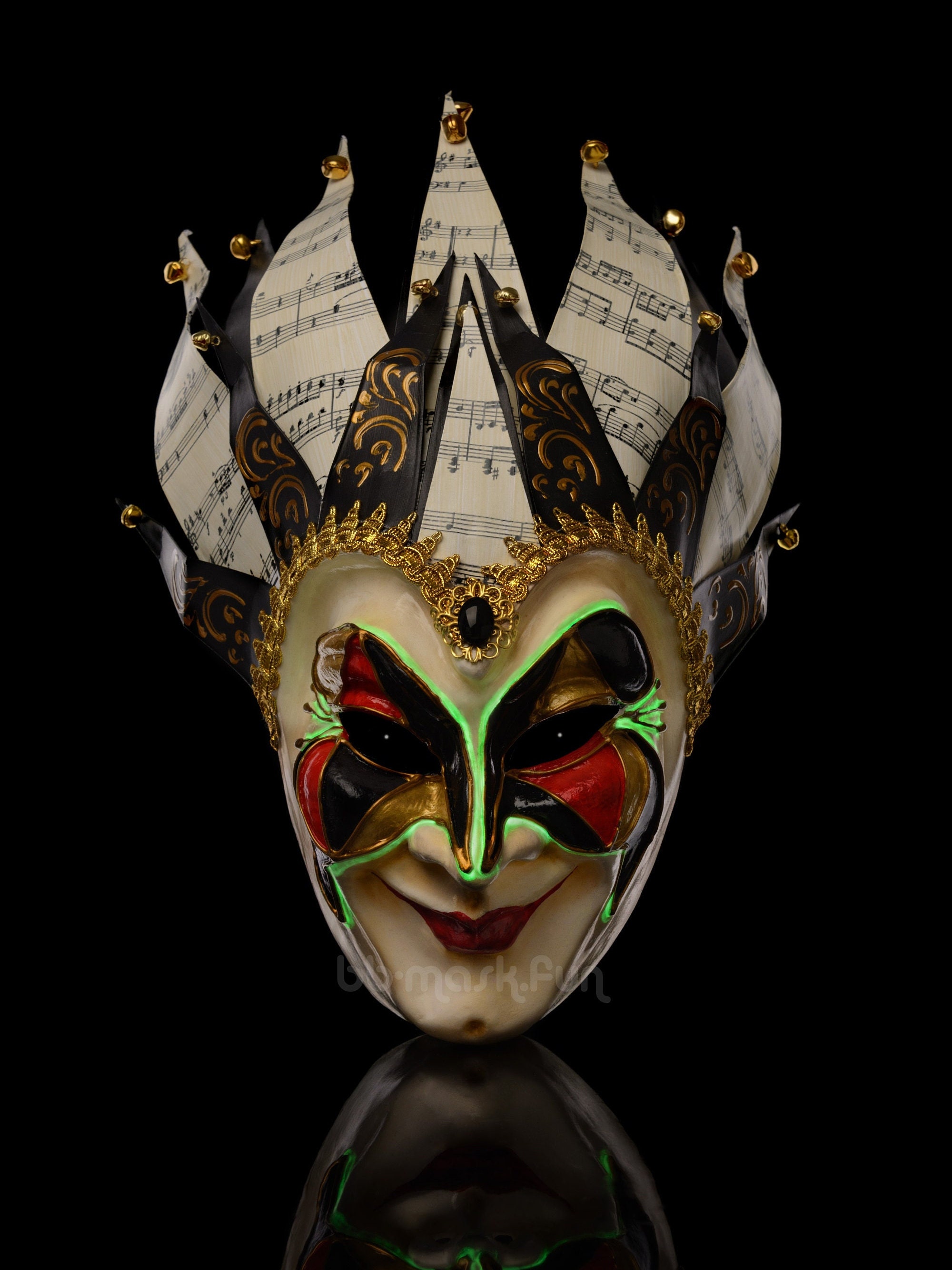 Bliv sammenfiltret Rastløs Spektakulær Exclusive Glowing Venetian Carnival Joker Mask Like Boris - Etsy Sweden