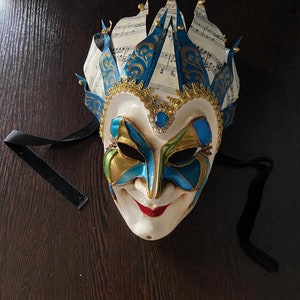 Venetian Carnival Joker Mask Christmas Mask Like Boris Brejcha Mask Festival Halloween Mask Party For Burning Man image 4