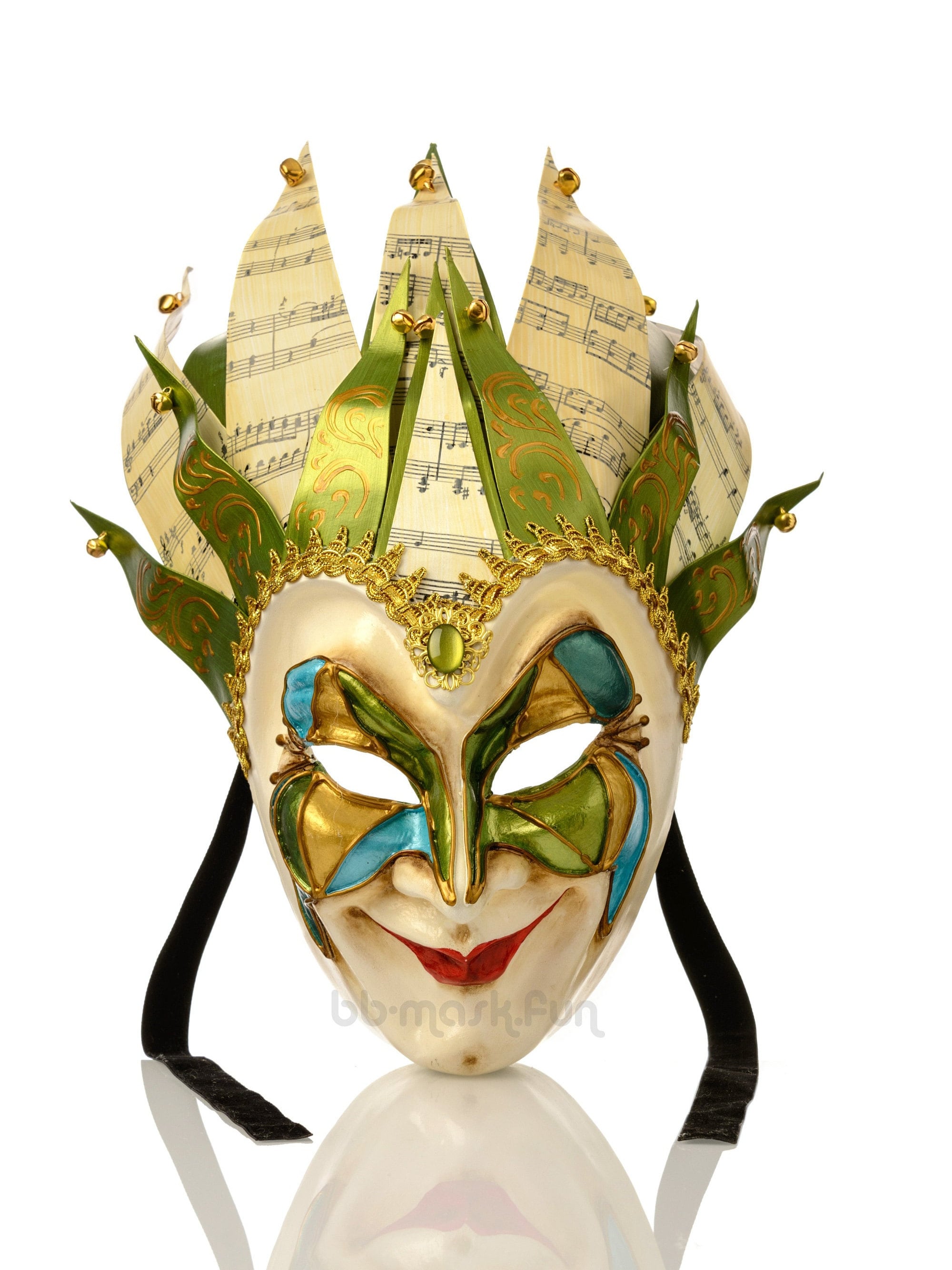Boris Brejcha Style Mask Green Venetian DJ Mask Techno Festival