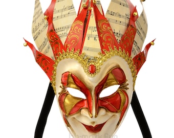 Venetian Carnival Joker Mask Christmas Mask Like Boris Brejcha Mask Red Festival Halloween Mask Party For Burning Man