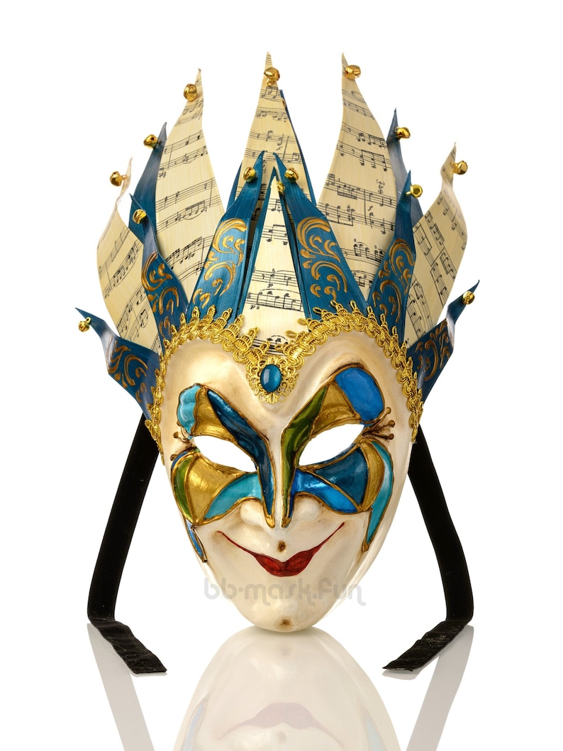 Venetian Carnival Joker Mask Christmas Mask Like Boris Brejcha Mask Festival Halloween Mask Party For Burning Man image 1